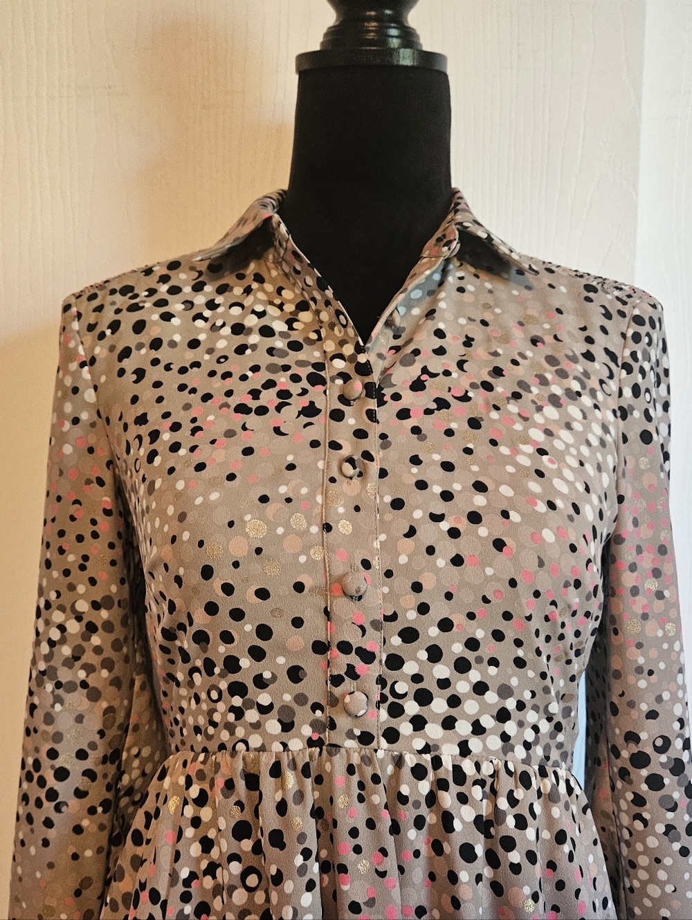 Kate Spade Soiree Polka Dot Shirt Dress  💕 Size 0 - Picture 3 of 8